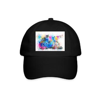 aquarelles Fahrrad - Baseballkappe - Schwarz/Schwarz - Vorne