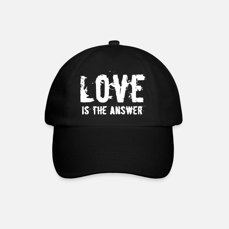 LOVE IS THE ANSWER - Baseballkappe - Schwarz/Schwarz