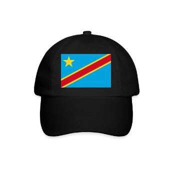 Democratic Republic of the Congo flag - Baseball Cap - black/black - Front
