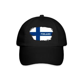 Finland Flag / Gift Helsinki Scandinavia - Baseball Cap - black/black - Front