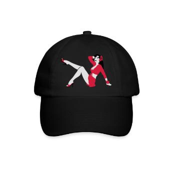 Retro Style Pin-up Girl - Baseball Cap - black/black - Front