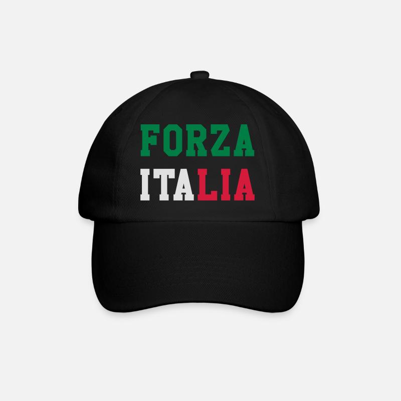 [ Forza Italia ] - Baseballkappe - Schwarz/Schwarz