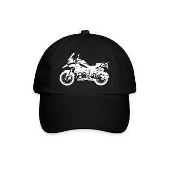 R1200GS white - Baseballkappe - Schwarz/Schwarz - Vorne