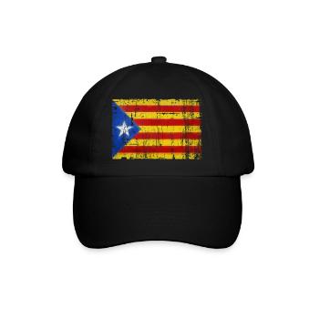 Grungy Catalonia flag - Baseball Cap - black/black - Front