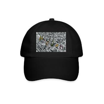 Hidden Zentangle Art Solution yellow edition - Baseball Cap - black/black - Front
