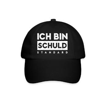 Ich bin schuld Standard - Baseballkappe - Schwarz/Schwarz - Vorne