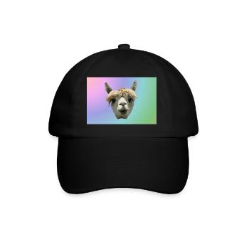 brotdose lama - Baseballkappe - Schwarz/Schwarz - Vorne