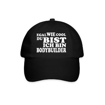 Bodybuilder - Baseballkappe - Schwarz/Schwarz - Vorne