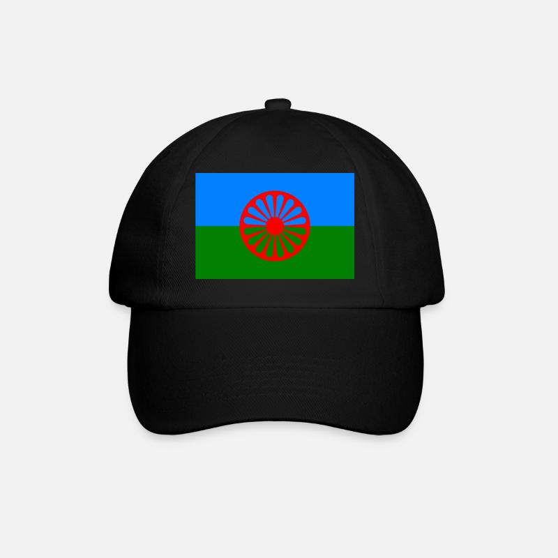Roma-Flagge 720x480 1 - Baseballkappe - Schwarz/Schwarz