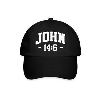 John 14:6 - Jesus Christ - Christian religion - Baseball Cap - black/black - Front