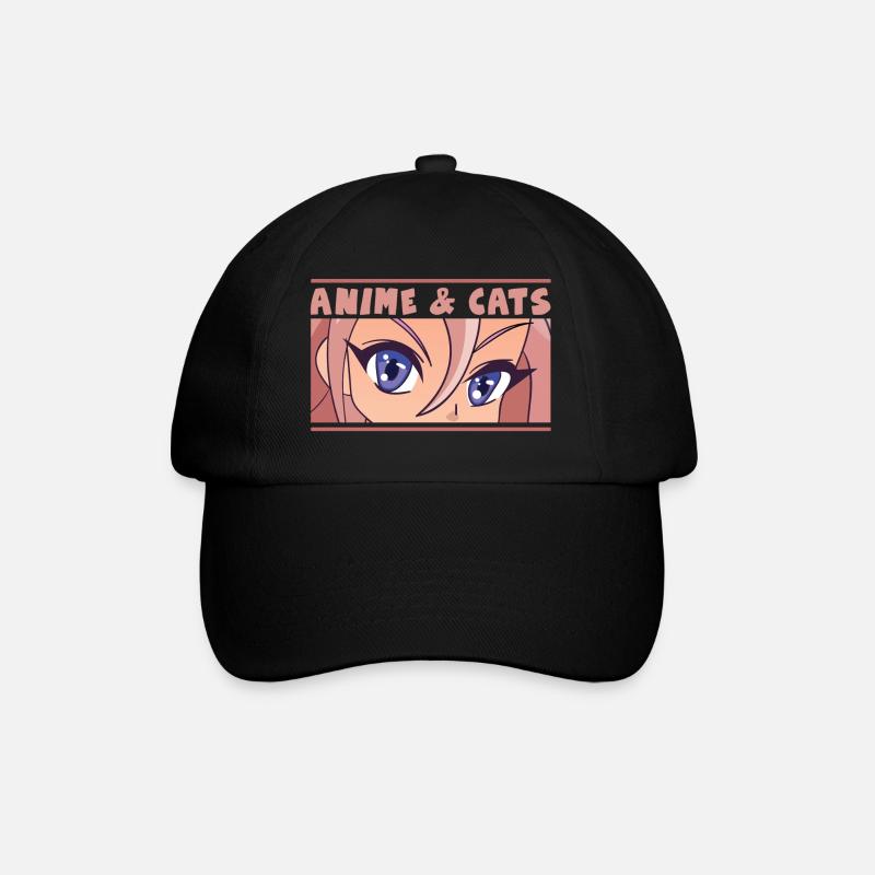 Anime & Cats - Baseball Cap - black/black
