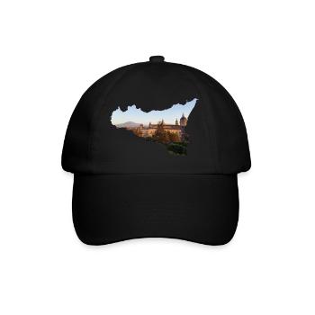 Catania in Sicily at sunrise with Mount Etna - Baseball Cap - black/black - Front