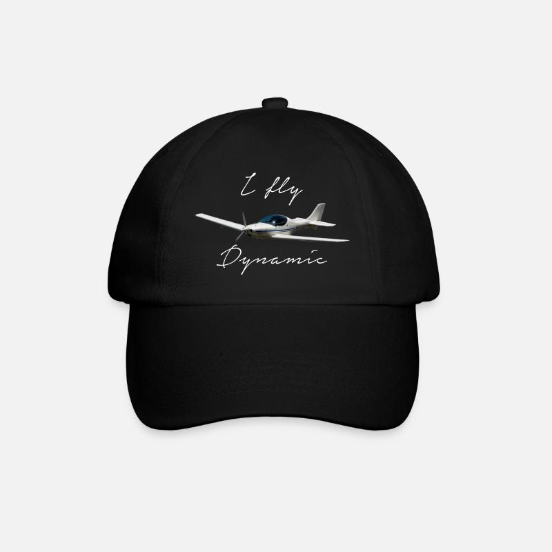 I fly Dynamic WT9 Ultraleichtflugzeug - Baseballkappe - Schwarz/Schwarz