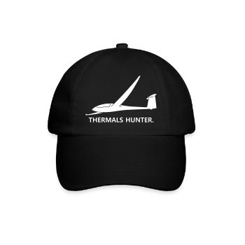 Thermikjäger Streckenflieger Segelflieger gleiten - Baseballkappe - Schwarz/Schwarz - Vorne