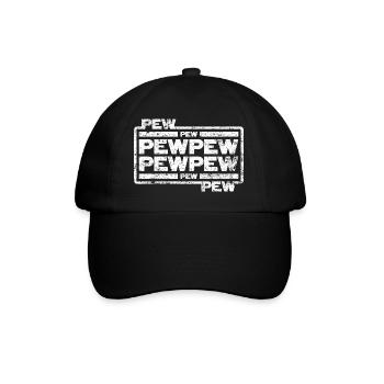 Pew Pew Pew - Baseballkappe - Schwarz/Schwarz - Vorne