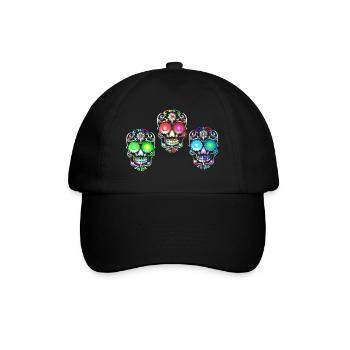Art de crâne de sucre - Casquette classique - noir/noir - Devant