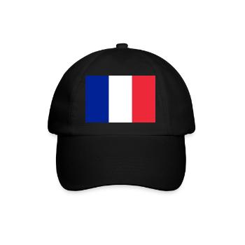 Flag France - Baseball Cap - black/black - Front
