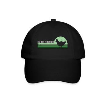 Hühner Flüsterer - Baseballkappe - Schwarz/Schwarz - Vorne