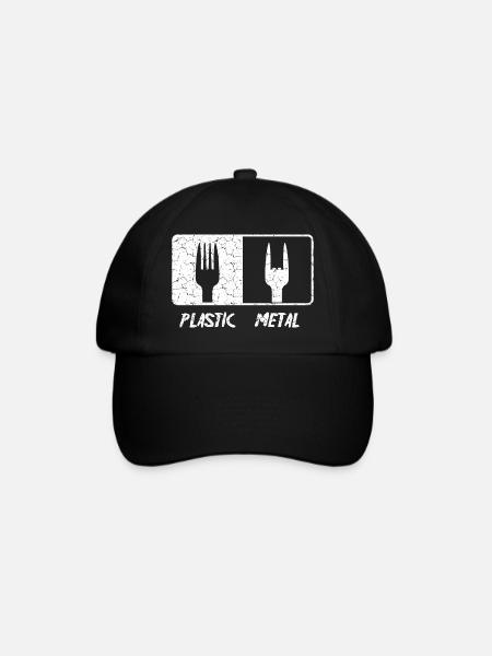 Metal Fork - Baseballkappe - Schwarz/Schwarz