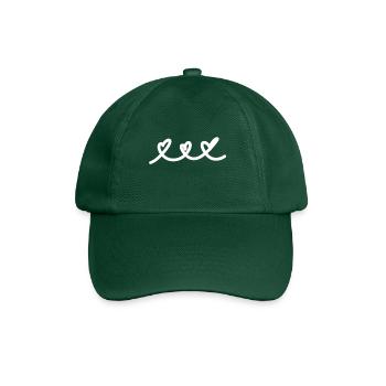 Doux cœurs - Casquette classique - vert bouteille - Devant