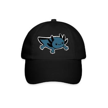 Axolotl dark blue - Baseball Cap - black/black - Front