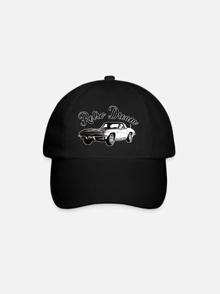 Retro Traumauto 1964 - Baseballkappe - Schwarz/Schwarz