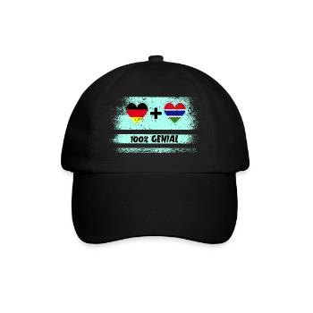 Germany and Gambia 100% Ingenious / Gift - Baseball Cap - black/black - Front