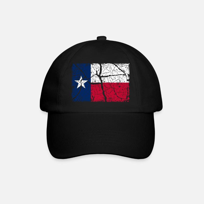 Texas Vintage - Baseballkappe - Schwarz/Schwarz