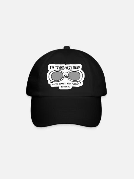 Glass Eye Quote - Baseball Cap - black/black