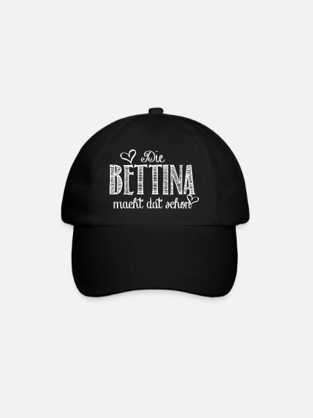 Bettina - Baseballkappe - Schwarz/Schwarz