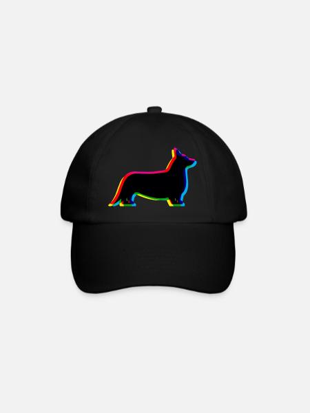 CMYK Welsh Corgi Cardigan - Baseballkappe - Schwarz/Schwarz