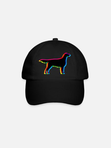 CMYK Irish Red and White Setter - Baseballkappe - Schwarz/Schwarz