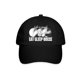 Eat Sleep Bocce Ball Set avec Jack Bocci Game - Casquette classique - noir/noir - Devant