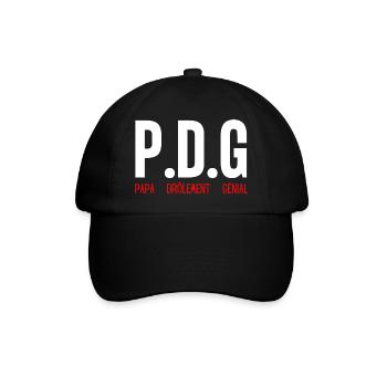 Humour papa génial PDG cadeau papa fête des pères - Casquette classique - noir/noir - Devant