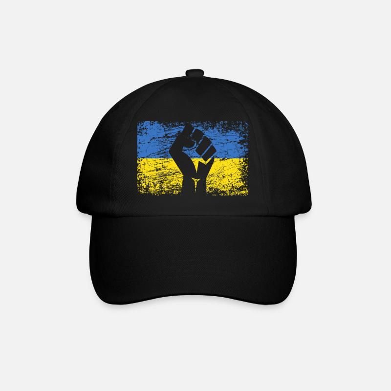 Drapeau De L'Ukraine Ukraine Soutien Ukraininens - Casquette classique - noir/noir