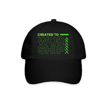 Created to Worship - Baseball Cap - black/black - Front