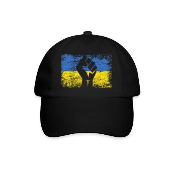 Support UKRAINE Support Ukraine Flag Ukraine - Baseball Cap - black/black - Front