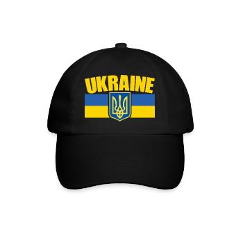 Symbole du drapeau de l’Ukraine - Drapeau de l’Ukraine - Casquette classique - noir/noir - Devant