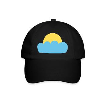 Sonne und Wolken - Baseballkappe - Schwarz/Schwarz - Vorne