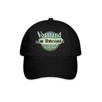 Vorstand Ruhestand - Baseballkappe - Schwarz/Schwarz - Vorne