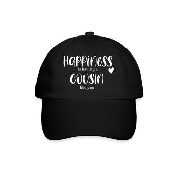 Cousin & Cousin Happiness Cadeau Anniversaire Merci - Casquette classique - noir/noir - Devant