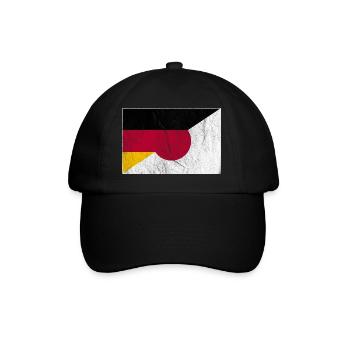 Vintage Germany Japan Flag Flag Football - Baseball Cap - black/black - Front