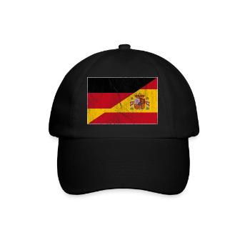 Allemagne Espagne Drapeau - Casquette classique - noir/noir - Devant