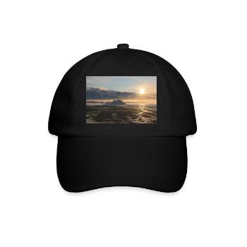 Glacier au lever du soleil - Casquette classique - noir/noir - Devant