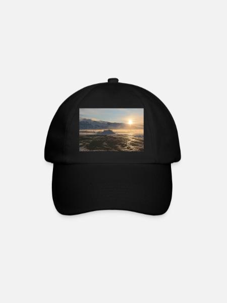 Glacier at sunrise - Baseball Cap - black/black