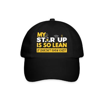 Lean Startup Does Not Exist Founder - Baseball Cap - black/black - Front