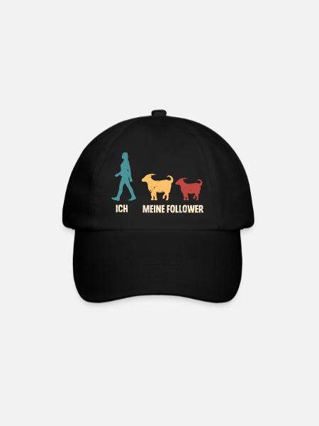 Ziege Hirte Ziegen - Baseballkappe - Schwarz/Schwarz