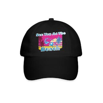 Chemise de fête cool Cadeau de vacances d’été à la plage - Casquette classique - noir/noir - Devant