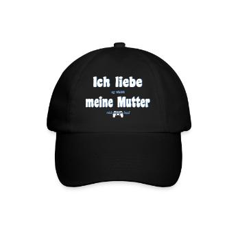 Ich liebe meine Mutter Gaming - Baseballkappe - Schwarz/Schwarz - Vorne