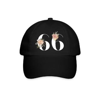 66th anniversary in bloom (Gift of 66 years) - Baseball Cap - black/black - Front